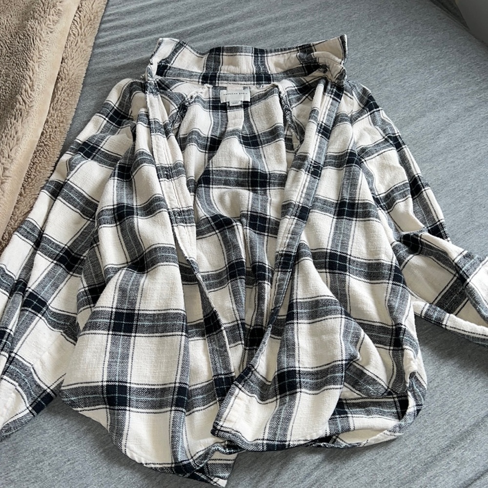 Black and white plaid flannel